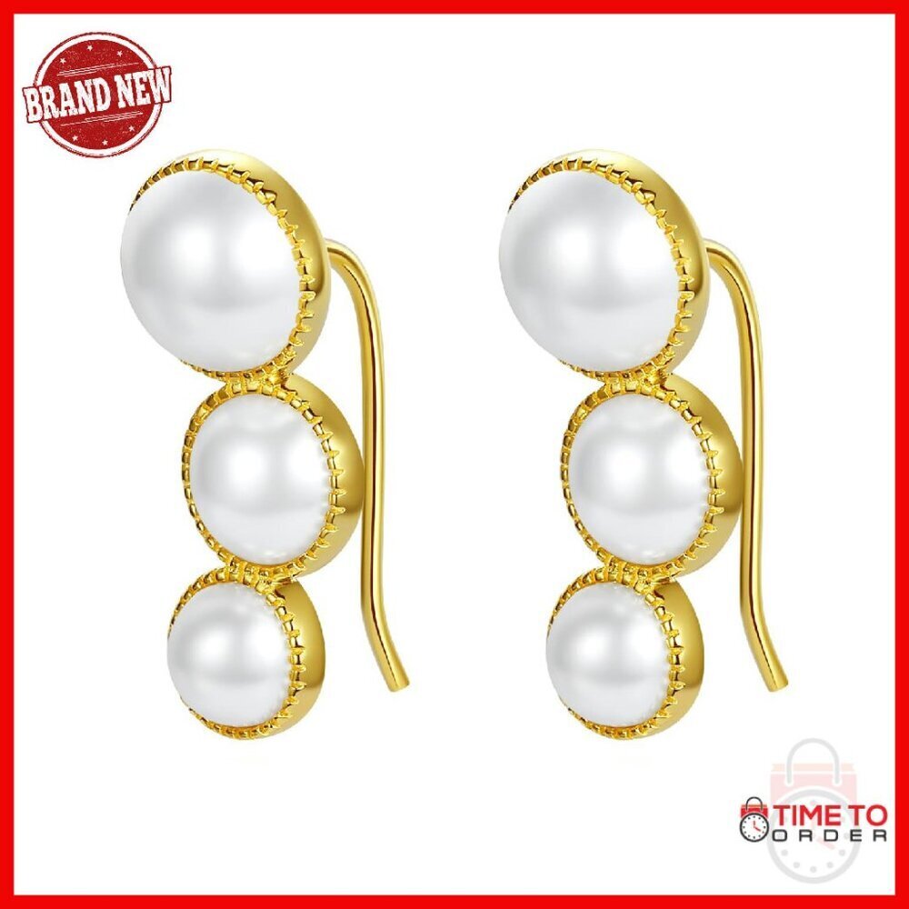 925 Sterling Silver Bow Stud Earrings with Freshwater Pearl